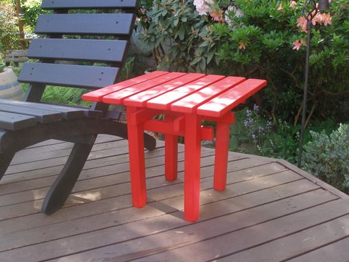 Custom Made Outdoor Side Table / End Table - Square Top - Pine