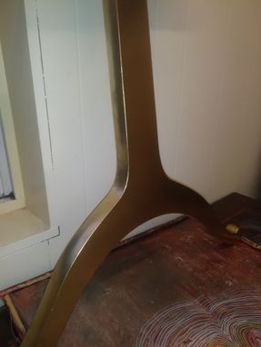 Custom Made Wishbone Table Legs, Brass Finish Without Brass Price