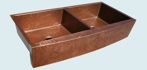 Custom Made Copper Sink With Ray's Hammering