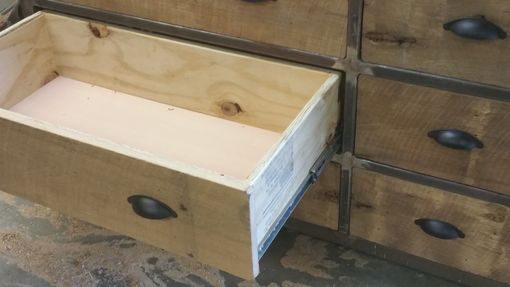Custom Made Reclaimed 10 Drawer Wooden And Metal Dresser