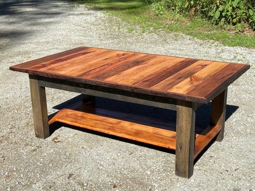 Custom Made Rustic Reclaimed Chestnut Barnwood Coffee Table