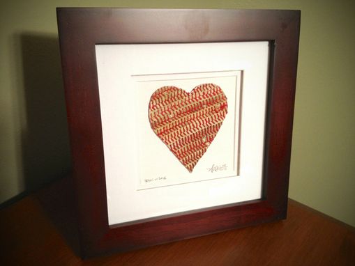 Custom Made Baseball Seams Heart Artwork - Made From Actual Used Baseballs