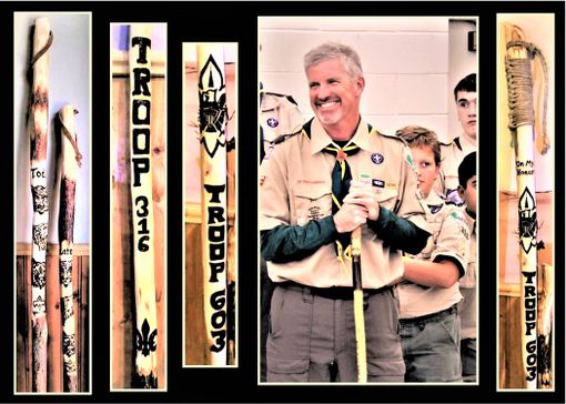 Custom Made Retirement Gift,Employee Gift,Hiking Stick,Walking Stick,Wood Anniversary,Troop Leader Gift