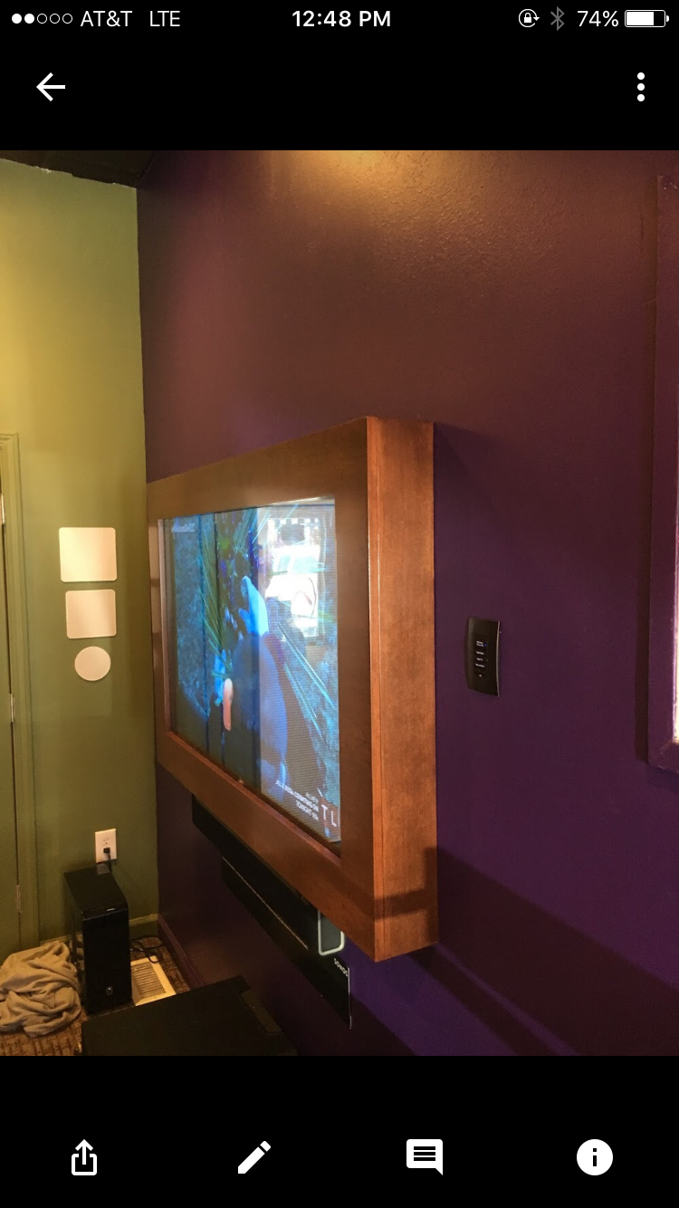 Custom Made Tv Mirror Frame by Designers Furniture & Finishing Co.