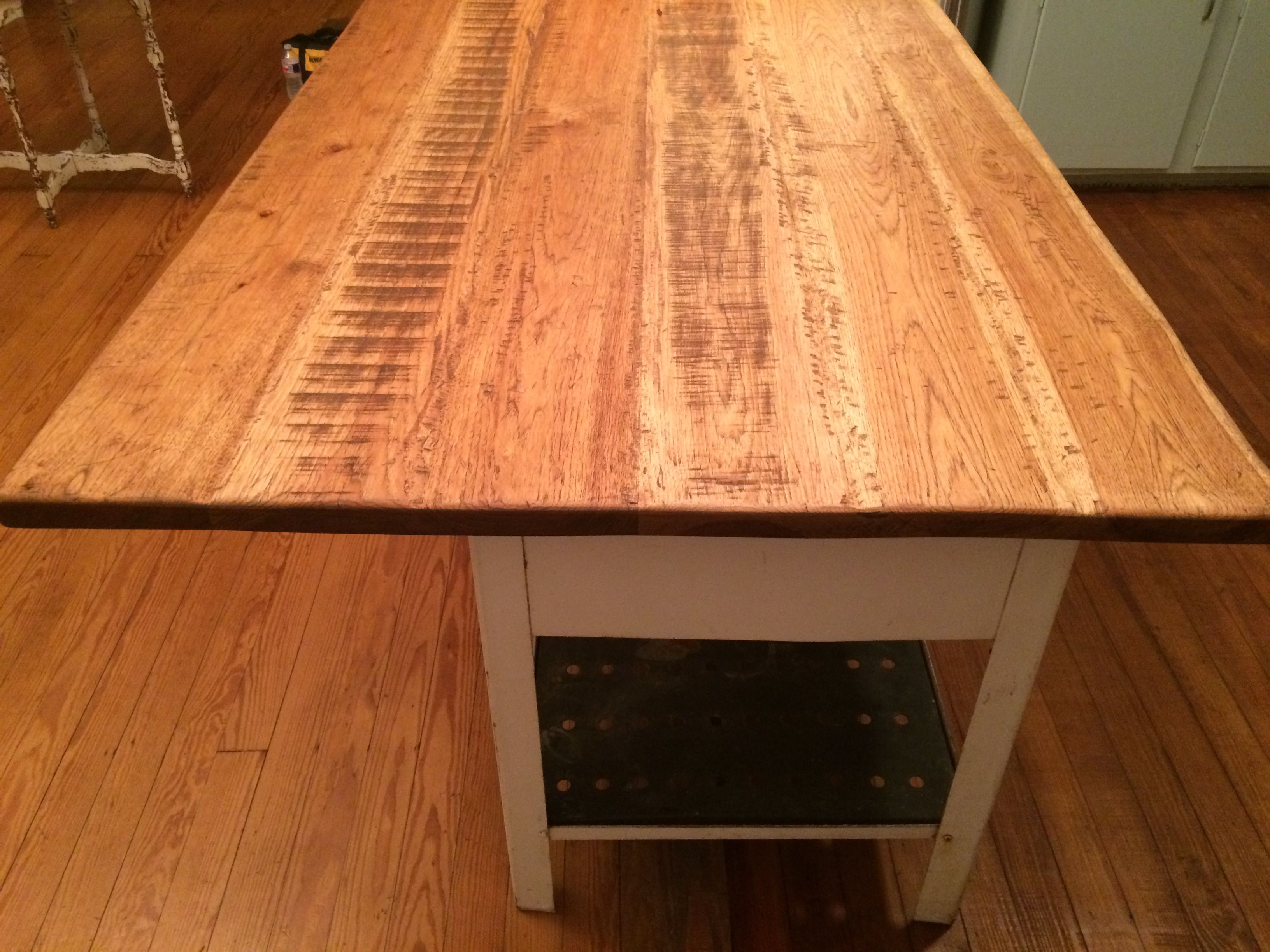 Hand Crafted Custom Wide Plank Hickory Countertop by CHA0S CREATIONS