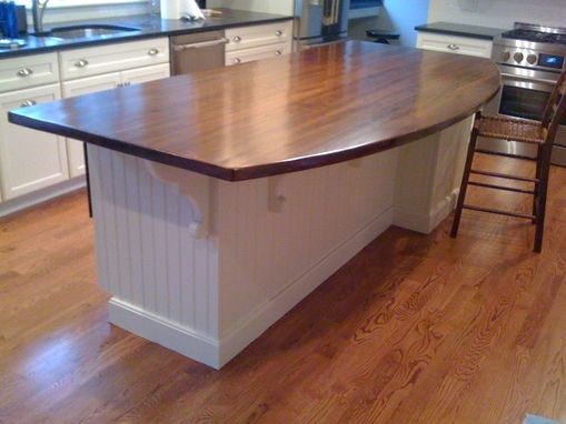Custom Made Antique, Reclaimed Southern Yellow Pine Wood Island Top