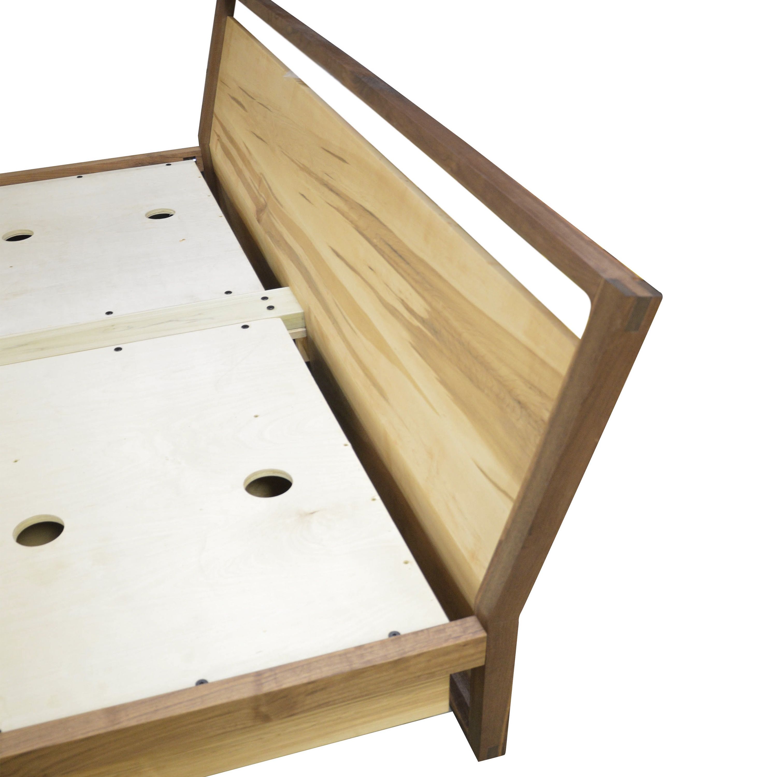 Buy Hand Crafted Slanted Headboard Storage Bed, made to order from