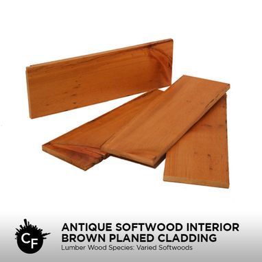 Custom Made Antique Softwood Interior Brown Planed Cladding