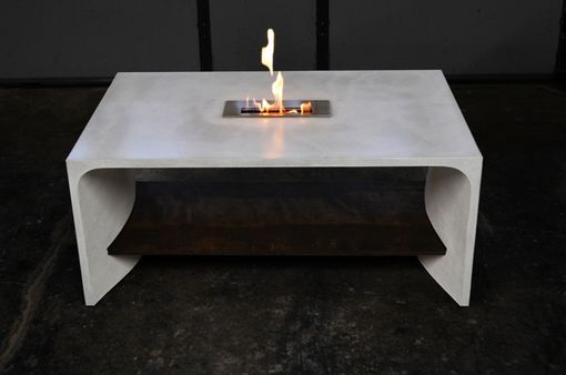 Custom Made Gaussian Fire Table (Concrete, Bio-Ethanol Flame)