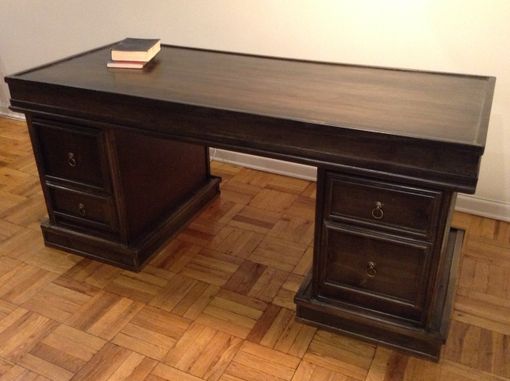 Custom Made Solid Wood Handcrafted Executive Big Boss Desk W/ 4 Drawers