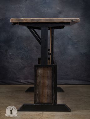 Custom Made Reclaimed Barnwood Standing Desk, Reclaimed Wood Desk, Standing Desk, Sit Stand Desk