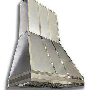 Buy Custom Made #16 Brushed Stainless Steel Range Hood With Polished 