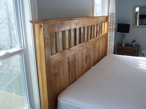 Custom Made Vintage Reclaimed Wood Mission Style Bed Frame