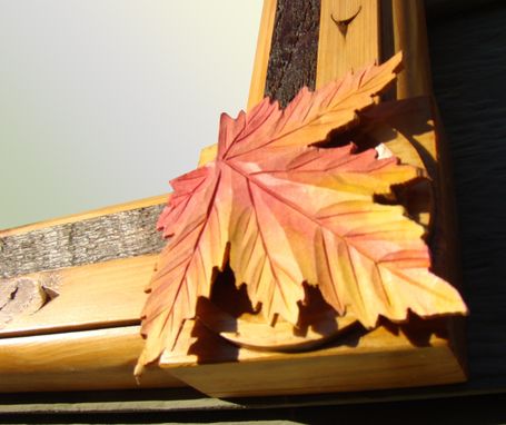 Custom Made Carved Maple Leaf Mirror
