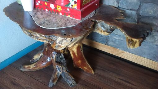 Custom Made Rustic Mesquite End Table