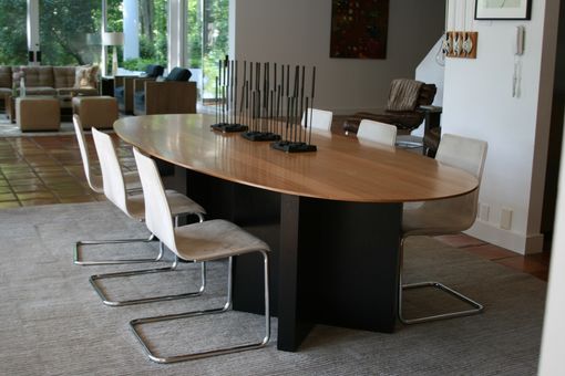 Custom Made White Oak & Ebony Dinning Table