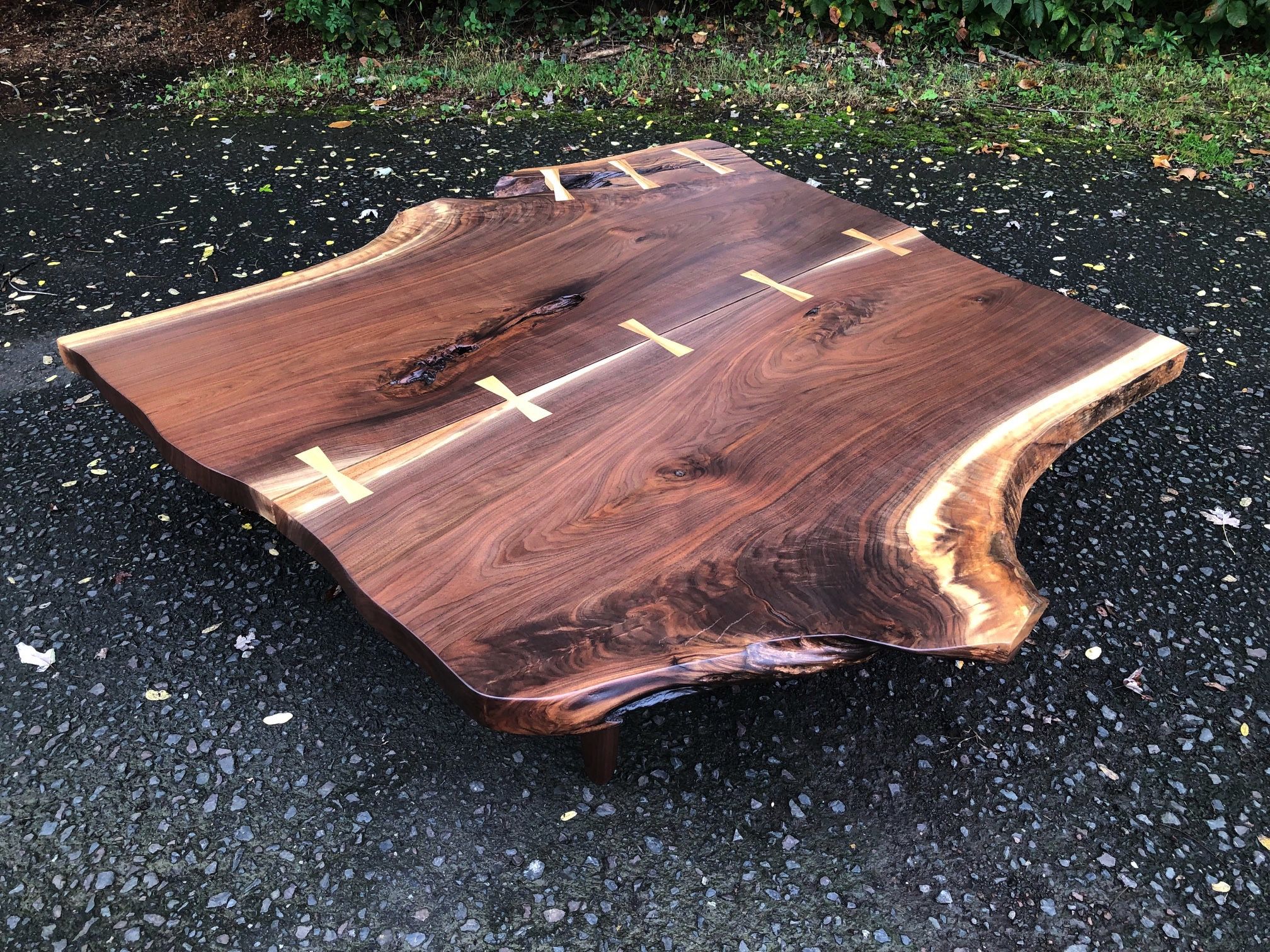 Hand Made Large Nakashima Style Coffee Table by Don Yacovella