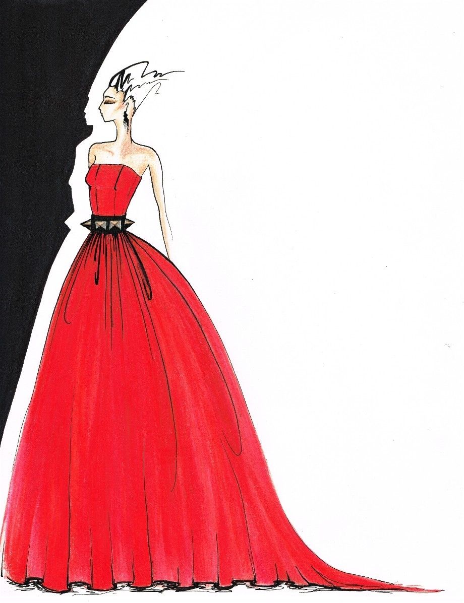Custom Made Specialy Marker Fashion Illustration by Lindsey Kate ...
