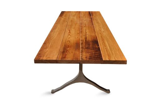 Custom Made Wishbone Heart Pine Table