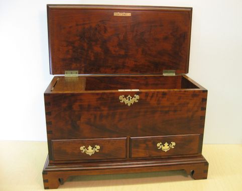 Custom Made Cherry Miniature Blanket Chest With Drawers And Till