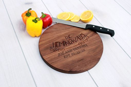 Custom Made Personalized Cutting Board, Engraved Cutting Board, Custom Wedding Gift – Cbr-Wal-Hemingway