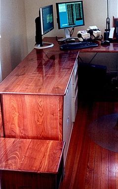 Custom Made Filing Cabinet And End Table Of Walnut Desk