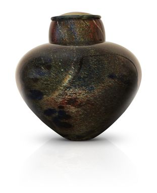 Custom Made Cremation Urns - Hand-Blown Glass - Ethereal Galaxy