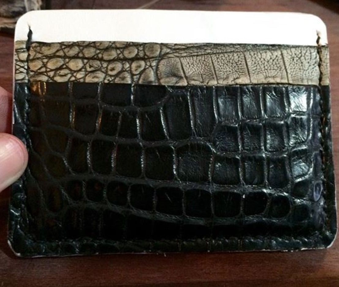 Buy Custom Made Exotic Leather Card Wallets, made to order from Saxon ...