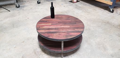 Custom Made Wine Barrel Coffee Table  - Kolo - Made From Large Reclaimed California Oak Wine Tanks