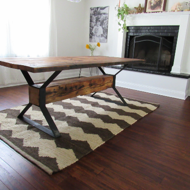 Handmade Trestle Reclaimed Wood Dining Table By The Urban Handmade Trestle Reclaimed Wood Dining Table By The Urban Co Custommade