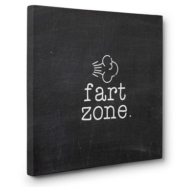Custom Made Fart Zone Bathroom Humor Canvas Wall Art
