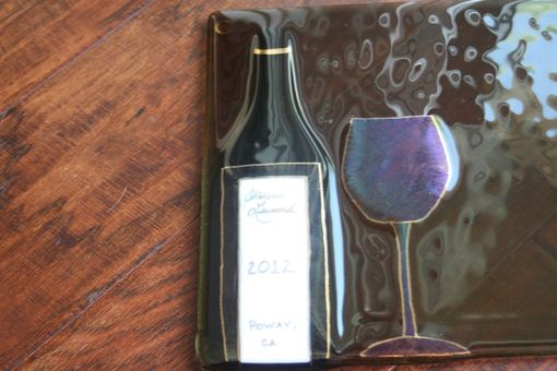 Custom Made Wine-Themed Glass Serving Tray