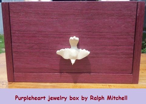 Custom Made Purpleheart And Holly Musical Jewelry Box