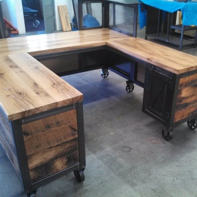 Hand Crafted Custom Reception Desk Reclaimed Wood by Real Industrial ...