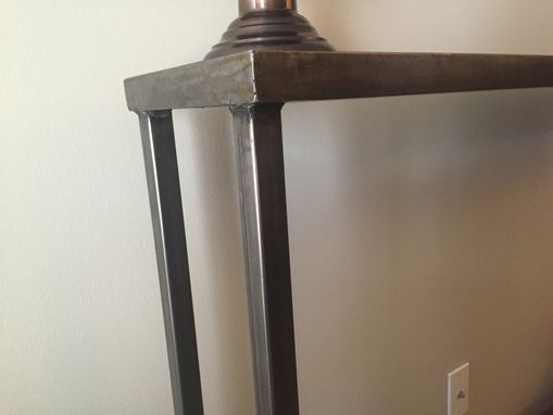 Custom Made Steel And Hardwood Entry Console