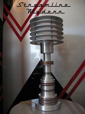 Custom Made Vintage Restored Pattyn Lamp, Art Deco Machine Age