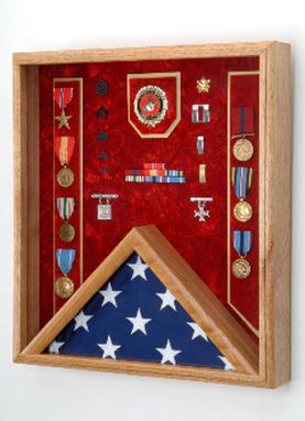 Custom Made Flag Display Case Combo Awards , Shadow Box