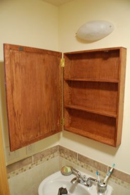 Custom Made Country Bathroom Oak Medicine Cabinet