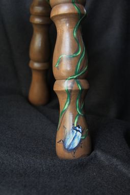 Custom Made Hand Painted Dinosaur Footprint Child's Footstool
