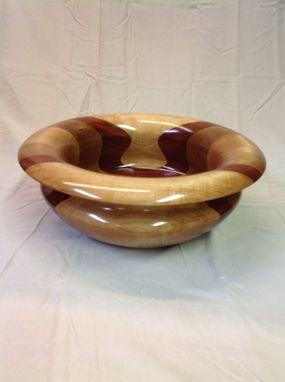 Custom Made Fifteen Inch Handmade Maple Cherry Padouk Bowl