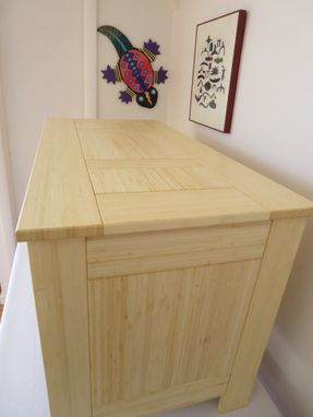 Custom Made Solid Bamboo, Paneled Blanket Chest.