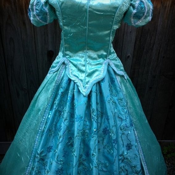 Custom Ariel Mermaid Aqua Sea Foam Park Inspired Dress With Beaded ...