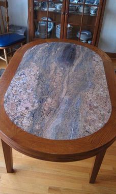Custom Made Dining Table With Granite Top