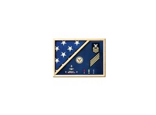 Custom Made Medal Flag Case Made Actual Service Uniform Fabrics