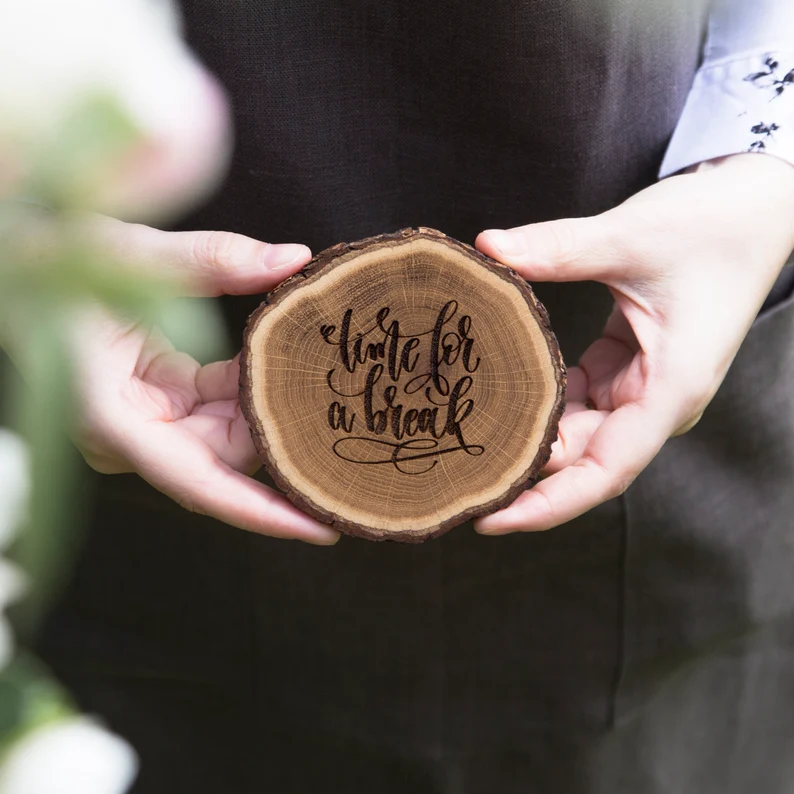 Buy Hand Crafted Wood Coasters, Wood Slices, Wooden Coasters, Wooden