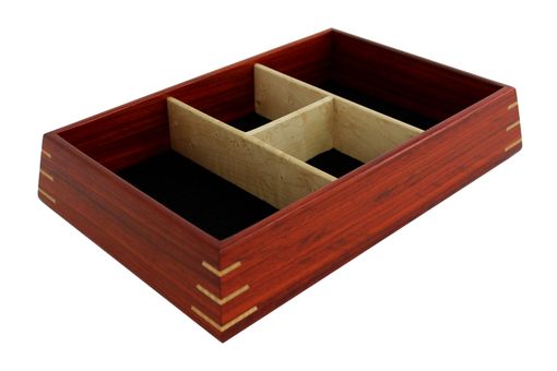 Custom Made Valet Box | Solid Padauk And Birdseye Maple