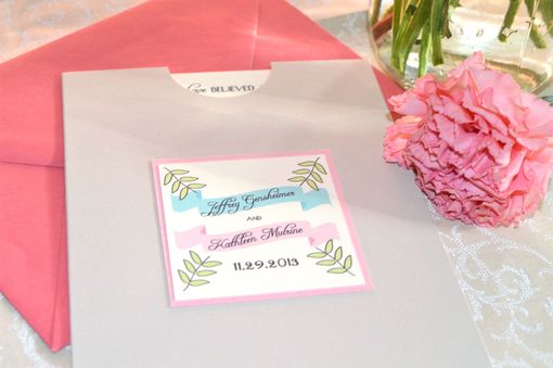 Custom Made Modern Illustrated Flowers Basic Wedding Invitation