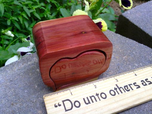 Custom Made Wedding Ring Box In Natural Cedar