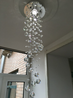 Custom Made Modern Spiral Crystal Led Chandelier Ceiling Light