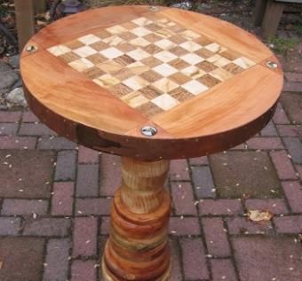 Custom Wood Chess Table For Two by Custom Chess Boards | CustomMade.com